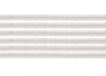 20x chenilledraad wit 50 cm hobby artikelen - knutselen