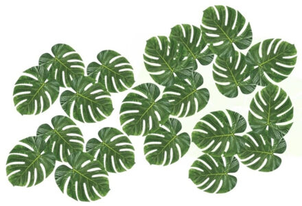 20x Decoratie Monstera bladeren - Kunst palmbladeren - Woondecoratie