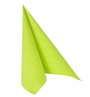 20x Fel groene kleuren thema servetten 33 x 33 cm. - Feestservetten