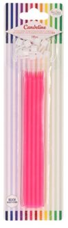 20x Fuchsia roze taart kaarsjes 15,5 cm