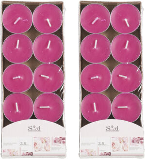 20x Geurtheelichtjes rozen/roze 3,5 branduren - geurkaarsen