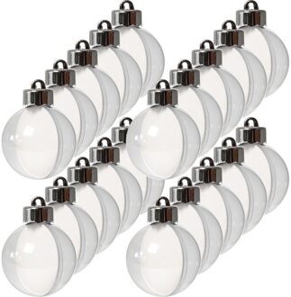 20x Hobby kerstballen 5 cm maken Transparant