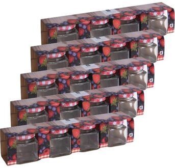 20x Inmaak/weckpot 75 ml met draaideksel - Jampotjes - Kleine weckpotten