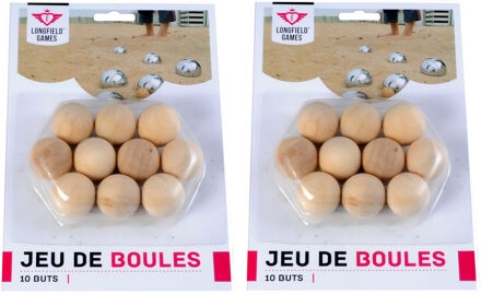 20x Jeu de boules/petanque houten buts/markerings balletjes 30 mm buitenspeelgoed