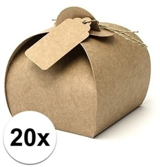 20x Kado doosjes bruin