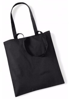 20x Katoenen schoudertasjes zwart 42 x 38 cm - 10 liter - Shopper/boodschappen tas - Tote bag - Draagtas