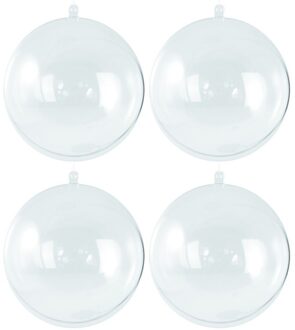 20x Kerstballen om te vullen 6 cm - Kerstbal Transparant