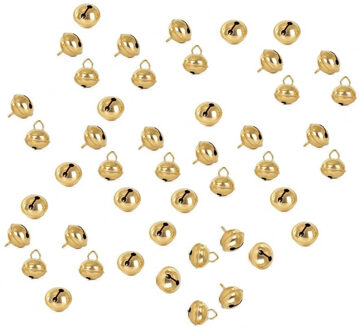 20x Metalen belletjes goud met oog 20 mm hobby/knutsel benodigdheden - Kerst kersmuts belletjes - Kattenbellen - Hobby- en Knutselmateriaal