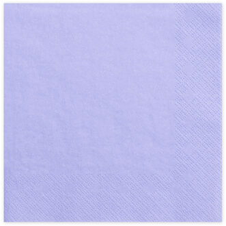 20x Papieren tafel servetten lila paars 33 x 33 cm - Feestservetten