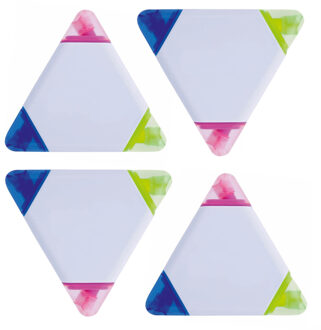 20x stuks driehoek highlighter markeerstiften 9 cm