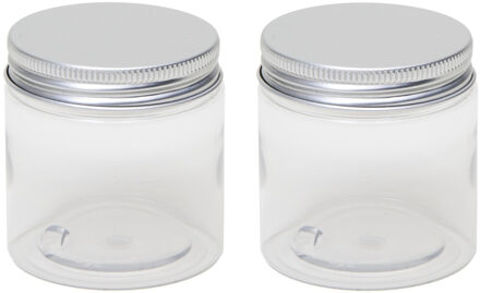 20x stuks kunststof mini weckpot/inmaakpot 100 ml met schroefdeksel - 100 ml - 6 cm - Weckpotten/inmaakpotten - Kruidenpotje