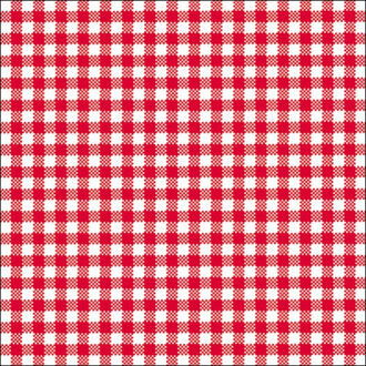 20x stuks Servetten geruit/ruitjes - rood/wit - 3-laags - Feestservetten