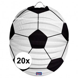 20x Voetbal lampionnen 22 cm