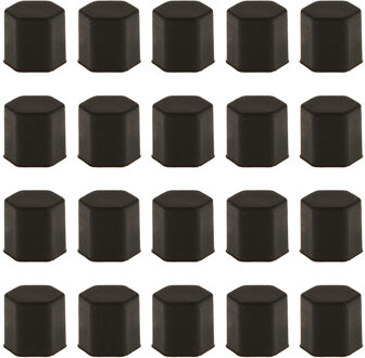 20x Wiel Lug Bout Moer Cap Ventiel Cover 17mm Zwart Zeshoekige Protector schroef tegen vuil/water/ roest