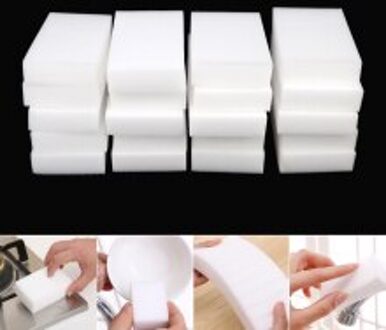 20x Wit Multifunctionele Sponge Eraser Cleaner 100X60X20Mm Voor Keuken Bad