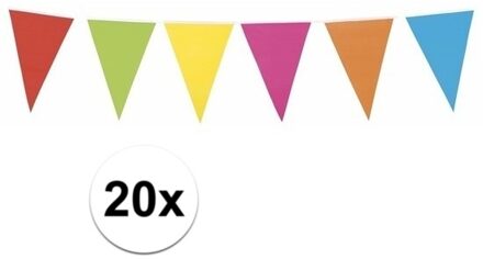20x XL vlaggenlijn gekleurd 10 meter
