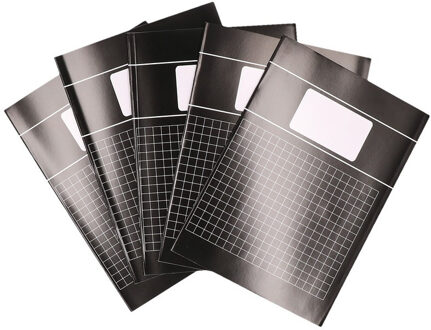 20x zwarte A4 schriften pakket lijntjes en ruitjes