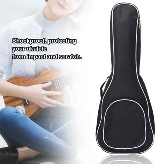 21/23/26 Inch Rits Zakken Verdikte Ukulele Bag Black Oxford Doek Schokbestendig Gewatteerde Met Handvat Opslag Rugzak Case 26 duim