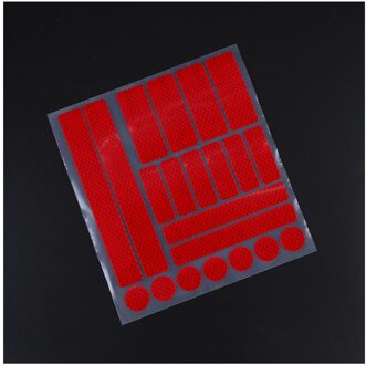 21*23Cm Fiets Veiligheid Reflecterende Stickers Voor Motorfiets Fiets Reflecterende Decor Tape Fietsen Waarschuwing Stickers Rood