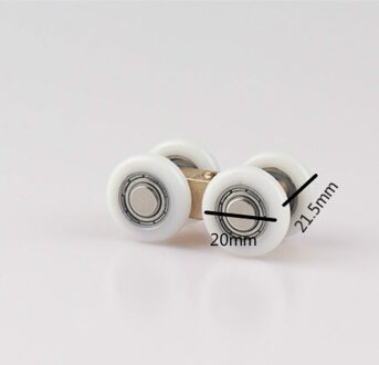 21/ 23Mm 4 Of 8 Whell Koperen Douche Katrol Schuifdeur Opknoping Wiel Badkamer Nylon Lager Deur roller 4Pcs 21.5mm 4 wiel