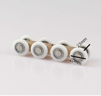 21/ 23Mm 4 Of 8 Whell Koperen Douche Katrol Schuifdeur Opknoping Wiel Badkamer Nylon Lager Deur roller 4Pcs 23mm 8 whell