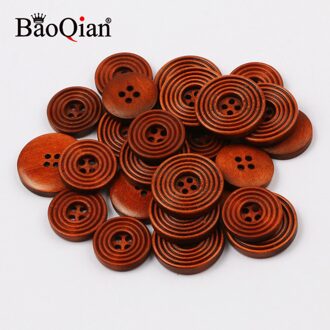 21/25Mm 4 Gat Ronde Natuurlijke Houten Knoppen Voor Handgemaakte Mode Kleding Decoratie Ambachten Diy Thuis Naaien Knoppen 25mm 20stk
