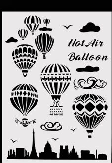 21*29.5 Cm Embossing Papieren Kaart Template Air Ballon Gelaagdheid Stencils Voor Muren Schilderen Scrapbooking Stempel Album Decor