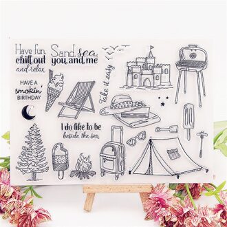 21.5X15.5Cm Camping Wilde Transparant Clear Stempels/Siliconen Afdichtingen Roller Stempel Diy Scrapbooking Fotoalbum/kaart Maken