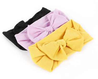 21 Colors Nylon Headband For Baby Girls Baby Boys Soft Bow Knot Turban Hair Bands Baby Hair Accessories For Children Headwear
