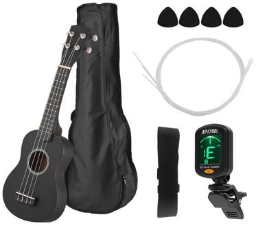 21 Inch Sopraan Ukelele Ukelele Mahonie Hout Met Draagtas Uke Strap Strings Tuner Pick Houder Celluloid Picks ! Basswood body B
