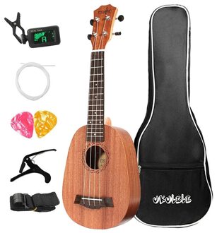 21 Inch Soprano Ukelele Ananas Stijl Sapele 21 Inch Hawaii Uke 4 Strings Mini Kleine Gitaren Voor Guitarra Muziek Minnaar