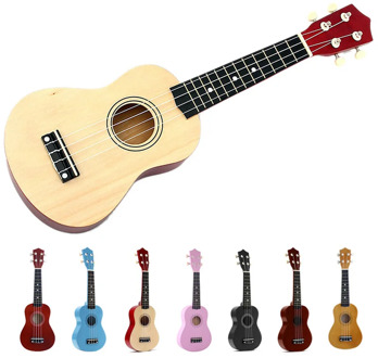 21 inch Soprano Ukulele 4 Strings Hawaiian Guitar Uke + String + Pick For Beginners kid Gift