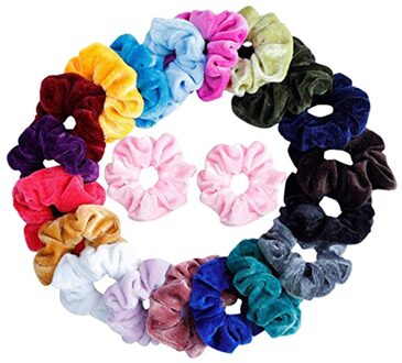 21 Pcs Fluwelen Chouchou Vrouwen Meisjes Elastische Haar Elastiekjes Accessoires Gom Voor Vrouwen Tie Haar Ring Touw Paardenstaart Houder