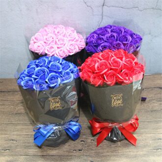 21 Pcs Zeep Bloemen Hand Made Rose Koreaanse Pakket Boeket Bloemen Kerst En Valentijnsdag Cadeaus