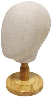 21 ''Pruik Mannequin Tafelblad Hoed Hoofddoek Houder Display Oefenpop Stand Model Rack Low Wood