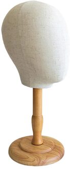 21 ''Pruik Mannequin Tafelblad Hoed Hoofddoek Houder Display Oefenpop Stand Model Rack medium Wood