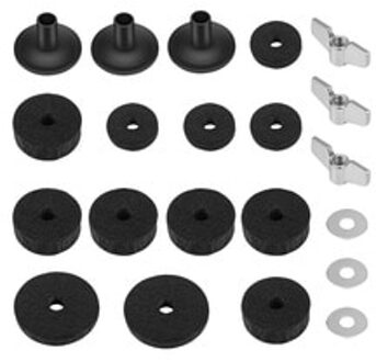21 Stuks Vervanging Accessoires Cimbaal Stand Mouwen Cimbaal Vilt Met Wasmachine & Base Vleugelmoeren Vervanging Voor Drum Set