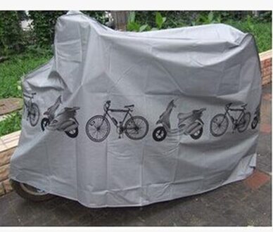 210*100 cm Zijde Polyester Motocycle Covers Cool Regen en Stofkap Waterdichte Stofdichte Beschermhoes Wit Grijs Kleur