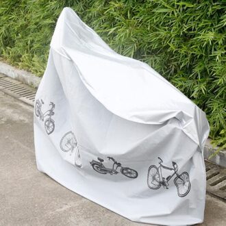 210*100 cm Zijde Polyester Motocycle Covers Cool Regen en Stofkap Waterdichte Stofdichte Beschermhoes Wit Grijs Kleur