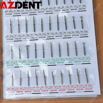 210 type/pc Sample booklet Of Dental Diamond Burs Drill with box Dia.1.6mm for High Speed Handpiece