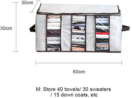210D Oxford Draagbare Kleding Opbergtas Organizer Folding Closet Trui Organisator Voor Kleding Kussen Dekbed Deken Beddengoed M