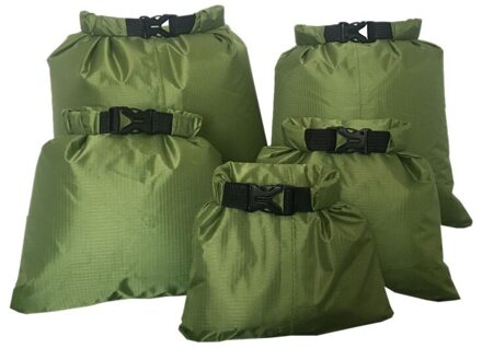 210T Polyester Outdoor 6L Outdoor Zwemmen Waterdichte Tas Camping Rafting Opslag Dry Bag Met Verstelbare Riem Haak Licht Groen