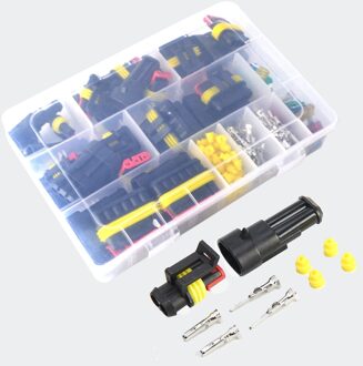 216 Stks/doos Waterdichte Automotive Wire Connector Plug 1-6P Met Zekering Elektrische Apparatuur Vrouwelijke Mannelijke Manier Amp Super seal