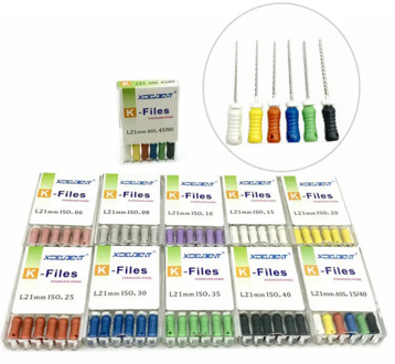 21mm Dental K Files Root Canal Endo Files Dental Hand Files Stainless Steel K Files Dentist Tools