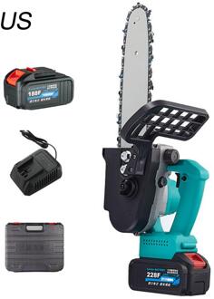 21V 3000Mah Elektrische Kettingzaag 700W Mini Handheld Kettingzaag Met Draadloze Druif Tak Snoeischaar Combo Kit Elektrische power Tool rood