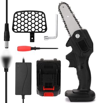 21V Elektrische Saw Snoeizaag Mini Kettingzaag Oplaadbare Kleine Elektrische Zagen Voor Houtbewerking Tuingereedschap Logging Mini Geborsteld AU plug