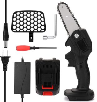 21V Elektrische Saw Snoeizaag Mini Kettingzaag Oplaadbare Kleine Elektrische Zagen Voor Houtbewerking Tuingereedschap Logging Mini Geborsteld US plug