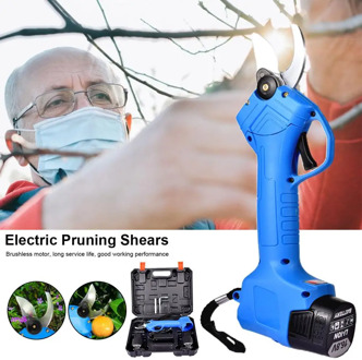 21V Professional Electric-Pruning-Shears Lithium Battery Cutter Grafting Tools Rechargeable Electric Pruning Scissor Garden Tool