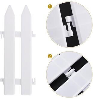 21X11cm Kerst Hotel Mall Supermarkt Decoratie Plastic Decoratieve Gemonteerd Hek Tuinhek 1/10Pcs 1stk