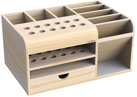 21X13.8X10.4Cm Houten Gereedschap Opbergdoos Houder Tools Organisator Voor Reparatie Tools Model Accessoires